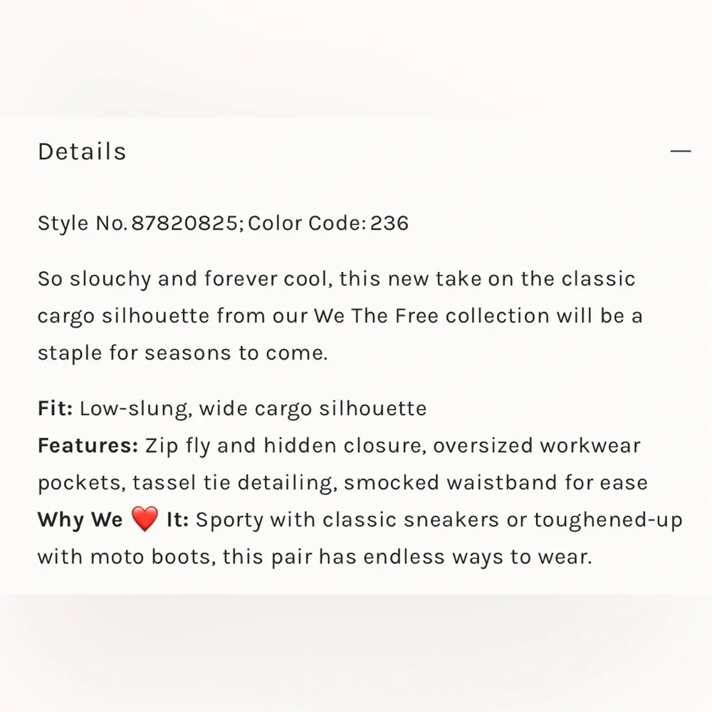 🔥Free People Everglades Utility Barrel Cinch Pants In Mulled Basil We The Free - Picture 12 of 15